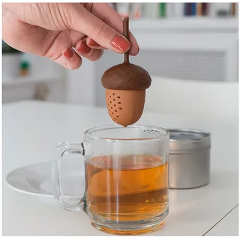 1Pc Tvorivé Žaluď Mini Silikónových Čaj Maker Loose Leaf Hrnček Nečistôt, Sladký Čaj Infuser Domácnosť, Kuchyňa Teaware Príslušenstvo