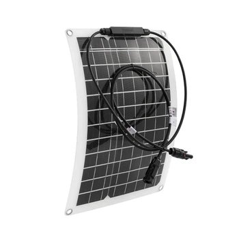 1Set Black Sun Power Solárne Články Banka S Konektorom Krytie IP65 Pre Telefón, Auto RV Loď Nabíjačky