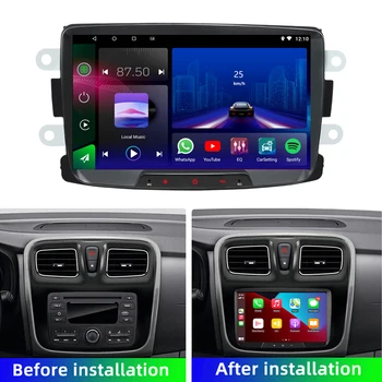 2 Din Android autorádia Pre Dacia Sandero Toaletný Renault Captur Lada Xray 2 Logan 2 Navigácie GPS, Wifi Auto Multimediálny Prehrávač Obrázok 2