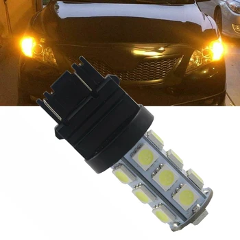 2 ks Auta 12V 3157 18SMD 5050 LED Zvrátiť Späť Do Brzdové Svetlá Otočte signalizačná kontrolka Chvost Žiarovky Amber Príslušenstvo Pre Ford