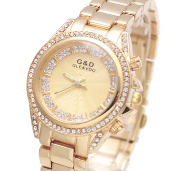 2017 Luxusné Značky G&D Ženy Hodinky Quartz náramkové hodinky panny Márie Šaty Hodinky z Nerezovej Ocele Náramok Spona Relojes Mujer Dary