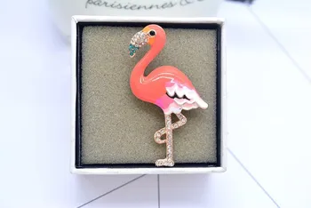 2023 Módne Osobnosti Flamingo Brošňa Ženské Príslušenstvo Kolíky Crystal z Swarovskis Zvierat Corsage Golier Pin Brošňa Darček