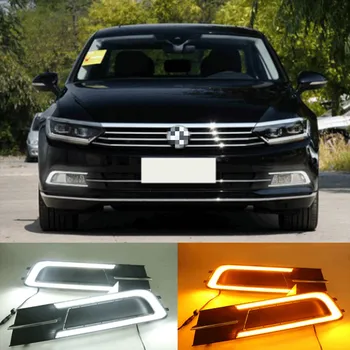 2ks LED DRL Pre Magotan led hmlové svetlá pre denné beží svetla Pre Volkswagen VW Magotan 2017-2019 Obrázok 2