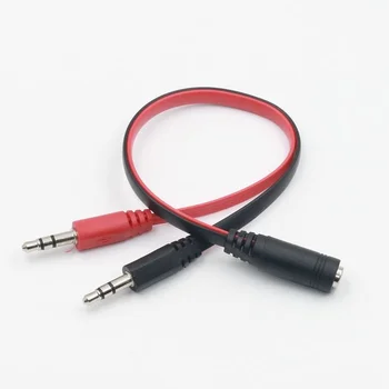 3,5 mm 1 Žena 2 Male AUX Audio Kábel Mikrofónu Splitter Kábel, Slúchadlá Slúchadlá Adaptér Kábel pre Telefón Pad Mobile Obrázok 2