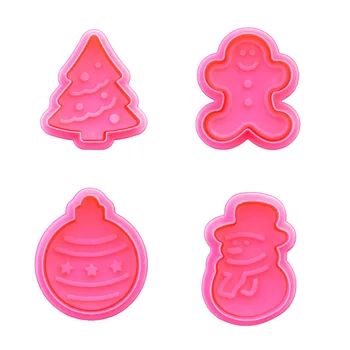 4pc/set Vianočných Cookie Nástroja Jar Formy DIY Pečivo, Sušienky Ručne Hliny Pečenie a Pečivo Nástroj na Rezanie Nožom