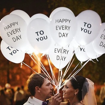 5 kusov latex strany balóny happy birthday balóny jednoduché tému svadby, narodeniny domáce dekorácie šťastný každodenné balóny Obrázok 2