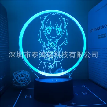 5 Štýl Anime SPY × RODINY LED Nočné Svetlo Model dekorácie Deti Anya Hračiek 3D stolná lampa detské Hračky Darček k Narodeninám