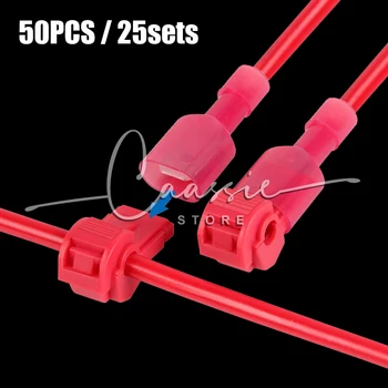 50Pcs(25set) Rýchly Elektrický Kábel Konektory Snap Spájať Zámok Drôt Terminálu Krimpovacie Vodič Nepremokavé Elektrický Konektor