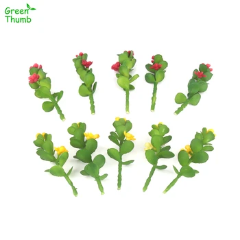 6pcs 11 cm Umelá Mini Zelená Rastlina, Obývacia Izba Dekorácie Umelých Plastických Kvetu Rastlín Stenu Príslušenstvo