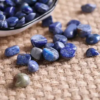 9 mm-12 mm Prírodný Leštený Semi-Drahé Kameň Lapis Lazuli Crystal Štrku 200g Obrázok 2
