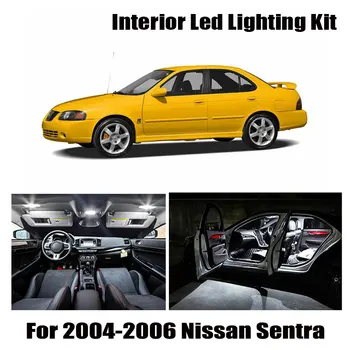 9 Žiarovky Biele Auto Interiérové LED Mapu Dome Light Kit vhodný Pre Nissan Sentra 2004 2005 2006 batožinového priestoru Cargo špz Lampa Žiadna Chyba