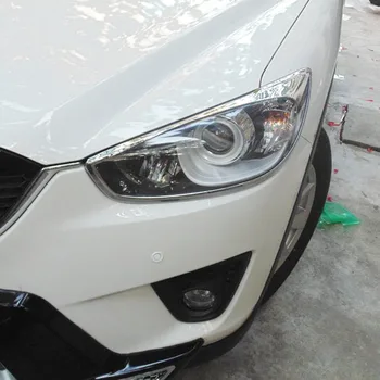 ABS Chrome Predné Svetlo na Čítanie Rám Orezania 2 ks Auto Styling Príslušenstvo Pre Mazda Cx-5 Cx5 2015 2016 Obrázok 2