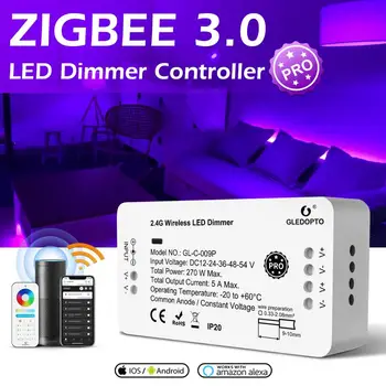 Abuess Zigbee 3.0 Reset Tlačidlo Smart LED Pásy Radič Stmievač Pro Pre Použitie S Tuya SmartThings App Alexa RF Diaľkové Ovládanie