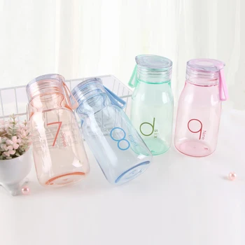 AIWILL módne mini šikovný prenosné hermeticky fľaša na vodu študent čerstvé a jednoduchých plastových fliaš vody Obrázok 2