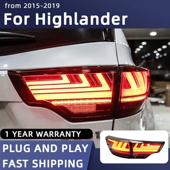 Auto Styling zadné svetlá pre Highlander LED zadné Svetlo 2015-2019 Highlander koncových svetiel DRL Zadné Zase Signál Automobilového Príslušenstva