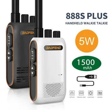 BaoFeng Walkie Talkie BF-888S Plus Dve Cesty Cb Rádio Upgrade Verzia BF-888S Plus 16CH 5W VHF UHF 400-480MHz Ham Rádio Staníc