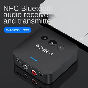Bluetooth 5.0 Prijímač Vysielač RCA Audio Prijímač 3.5 mm AUX Jack Music Adaptér Bezdrôtovej siete s Mic NFC pre automobilový TV Reproduktory Obrázok 2