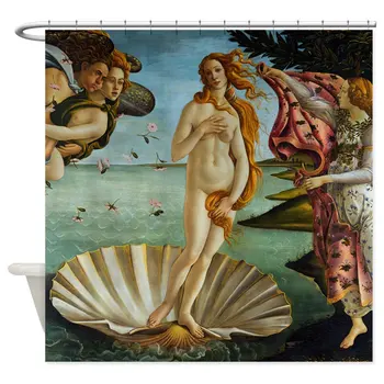 Botticelli zrodenie Venuše Dekoratívne Textílie Sprchový Záves
