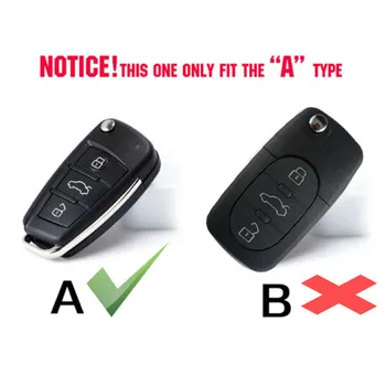 Carbon Fiber Štýl Diaľkové príveskom púzdro Pre Audi A1 S1 A3, S3, A4 A6, RS6 TT Q3 Q7 Keyring Keychain