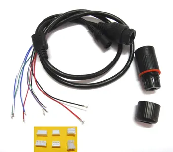 CCTV IP sieťová Kamera PCB Modul video napájací kábel, 60cm dlhé,RJ45 žena & DC zasúvacie konektory s Terminálmi
