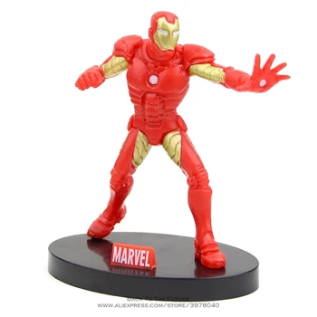 Disney, Marvel Avengers 4pcs/set 9 cm Iron Man, Hulk Thor Kapitán Amerika Akcie Obrázok Anime Kolekcia Mini Figúrka Toy model Obrázok 2