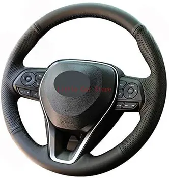DIY Šiť Čiernom koženom Volante Vozidla Kryt Pre 2018-21 Toyota Camry 2019-20 Avalon 2020 Corolla 2019-20 RAV4 Obrázok 2