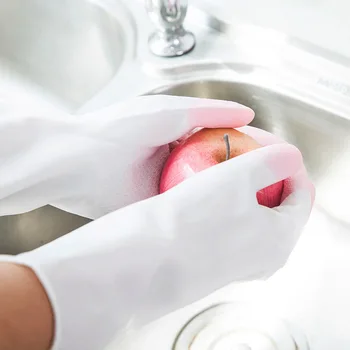 Domácnosti nepremokavé čistenie gumené rukavice Olej dôkaz riady so odolné čistiace práce v domácnosti domáce práce latex glooves Čistenie nástrojov Obrázok 2
