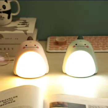 Dotyk Dinosaura Nočné Osvetlenie Plynulou Stmievateľné USB Nabíjacie Svietidlá Pre Deti Baby Darčeky Karikatúra Roztomilý Zvierat LED Nočné Lampy