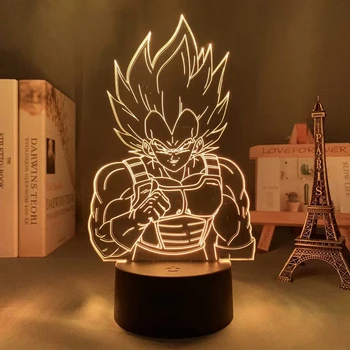 Dragon Ball Nočného Opičí Kráľ Goku obrázok LED Nočné svetlo Super Saiyan Ornament Narodeniny, Vianočné Darčeky Obrázok 2