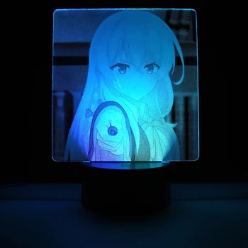 Dve Tón Anime Obrázok Čarovná Dievča Farebné Akrylové Tabuľka Svetlo na Narodeniny Darček Dievča Spálňa Decor Nočné Svetlo Dve Zvonenia LED Lampa