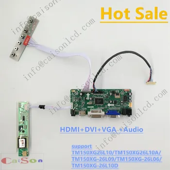 DVI-VGA-AUDIO LCD radič dosku pre TM150XG-26L10/TM150XG-26L10A/TM150XG-26L09/TM150XG-26L06/TM150XG-26L10D