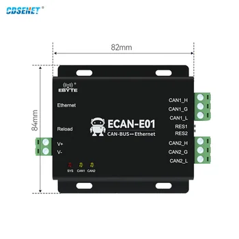 ECAN-E01 CAN2.0 Modbus TCP CANBUS Na RJ45 Ethernet Data Converter 2 Spôsob Transparentný Prenos Cloud Prenos Obrázok 2