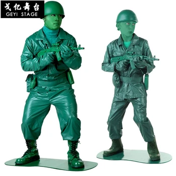 Etapa Výkon Oblečenie Japonský Zelený Vojaka Armády Zradca Dôstojník Vojenskej Uniforme Funncy Cosplay Party Kostýmy