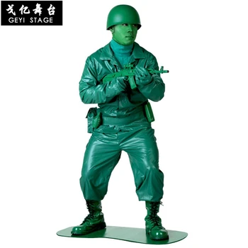 Etapa Výkon Oblečenie Japonský Zelený Vojaka Armády Zradca Dôstojník Vojenskej Uniforme Funncy Cosplay Party Kostýmy Obrázok 2