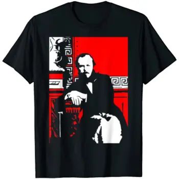 Fedor Dostoevsky ruskej Literatúry Osvetlené Hlavné Darček Tričko Krátky Rukáv Bežné 100% Bavlny O-Krku Mens T-shirt Veľkosti S-3XL