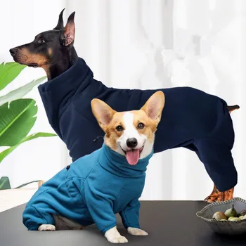 Fleece Je Pes Jumpsuit Pyžamá, Bradáče Pug Francúzsky Buldog Corgi Husky Zlatý Retriever Veľké Veľké Psie Oblečenie Pet Oblečenie Oblečenie