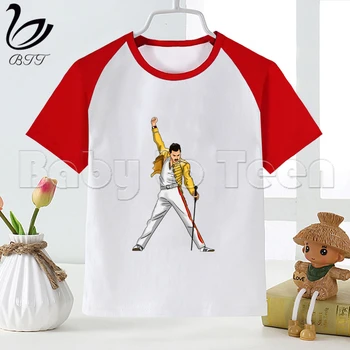 FREDDIE MERCURY Kráľovná Kapela T Shirt Karikatúra Tlače T-Shirt Dizajnér Deti, Deti, T Košele, Krátke Rukávy Dieťa Oblečenie