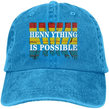Henna Ything Je Možné Športové Denim Spp Nastaviteľné Unisex Obyčajný Baseball Kovboj Snapback Klobúk Sombreros De Mujer Y De Hombre.