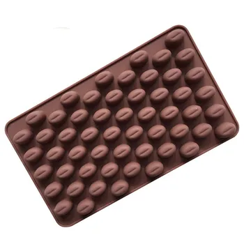 HMROVOOM Klasické mini čokoládové bôby, káva fazuľa, silikónové Čokoláda, Formy, silikónové formy ľadu.