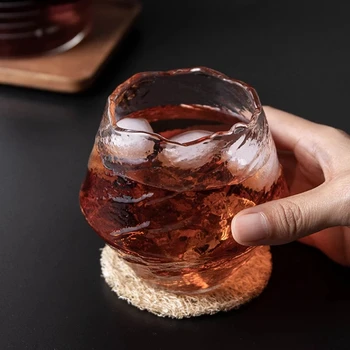 Japonské Ručné Whisky Sklenených Pohárov na Víno Tepelne-odolné Šťavy Pohár Alkohol Whisky Krištáľové poháre na Víno, Brandy, Koňak Vonnú Obrázok 2