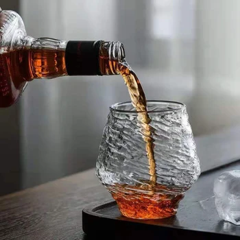 Japonský Hmlisté Vzduchu poháre na Víno, snehové Vločky Padajúce Whisky Poháre Kladivo Vzor XO Brandy Biele Víno, Poháre na Pitie, poháre na víno Obrázok 2