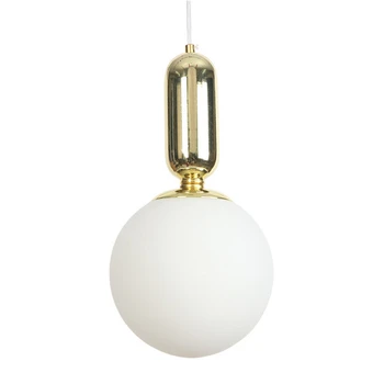 Jednoduché Loft Post Moderný Prívesok Lampy Domova LED Závesné Svetlo Jedáleň Bar Vnútorné Osvetlenie Železa sklenenú Guľu Droplight Obrázok 2