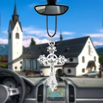 Ježiš Kríž, Kríž Auto Prívesok Ozdobné Prívesky Spätné Zrkadlo Závesné Dekorácie Auto Výzdoba Interiéru Príslušenstvo Styling