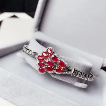 KJJEAXCMY jemné šperky prírodné ruby 925 sterling silver nové žien ruke náramok náramok podporu test luxus Obrázok 2