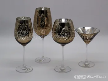 Kreatívne pokovovanie rose gold metal crystal glass čašu vína koktailového pohára model miestnosti dekorácie