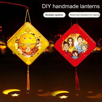 Krásny Jarný Festival Lantern Čínsky Štýl Luminiscenčných Remesiel Deti DIY Svietidla Dovolenku Oslava Obrázok 2