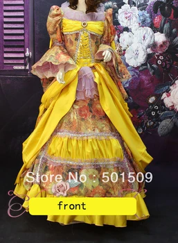 luxusné princezná stredoveké šaty Renesancie Šaty kráľovná kostým Viktoriánskej /márii Antoinette/občianskej vojny/Koloniálnej Belle Loptu Obrázok 2