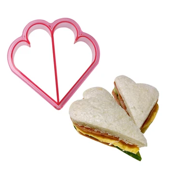 Láska Srdce Tvar Sandwich Rezačky Formy Cookie Cookie Cutter Biscuit Pečenie Frézy Nástroje Tortu Nástroje