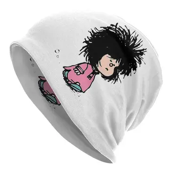 Mafalda Spp Hip Hop Jeseň Zima Vonku Skullies Klobúky, čiapky Muži Ženy Dospelých Letné Teplé s Dvojakým použitím, Kapoty Pletené Klobúk