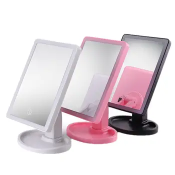 Make-up Zrkadlo s Svetlami, USB Nabíjateľné Dotyk Otočná Stmievateľné Osvetlenie Prenosné na Márnosť Stôl tvoria Ženy, Dievčatá